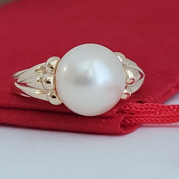 ❤️14k Size 7.75 Beautiful Solid Yellow Gold Fresh-Water...